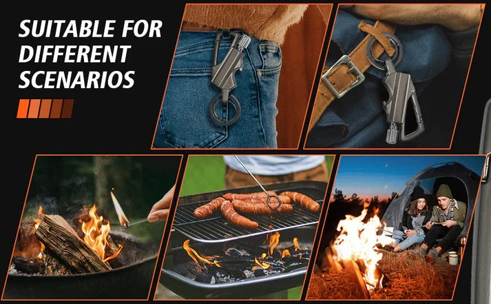 🔥Hot Sale 49% OFF🔥Permanent Match Infinity Lighter with Multitool Keychain Bottle Opener