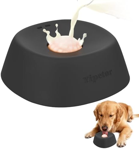 🎄Christmas Sales 49% OFF🎁Slow Feeder Dog Bowls for Liquid Treat, Anti-Slip[Entertained Ball-in] Bone Broth Dog Lick Bowl